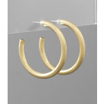 40mm Worn Gold Hoops