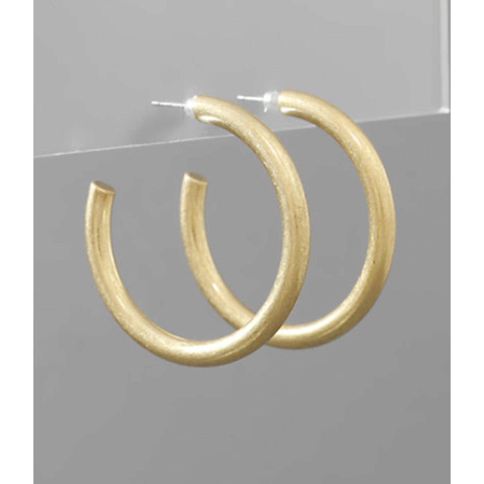 40mm Worn Gold Hoops
