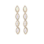 4 Drop Marquise Earrings-AB/Gold
