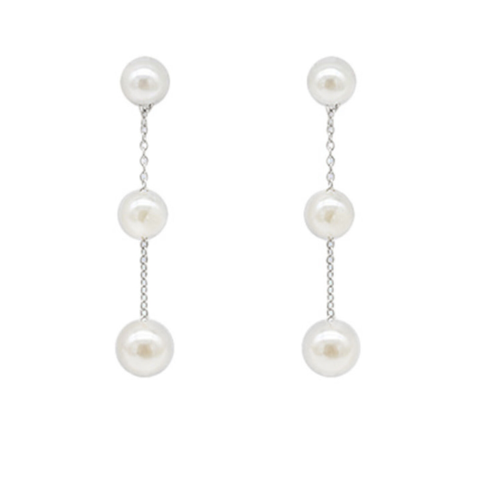 Ball & Chain Earrings- Silver