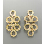 Teardrop Chandelier Earrings-Gold