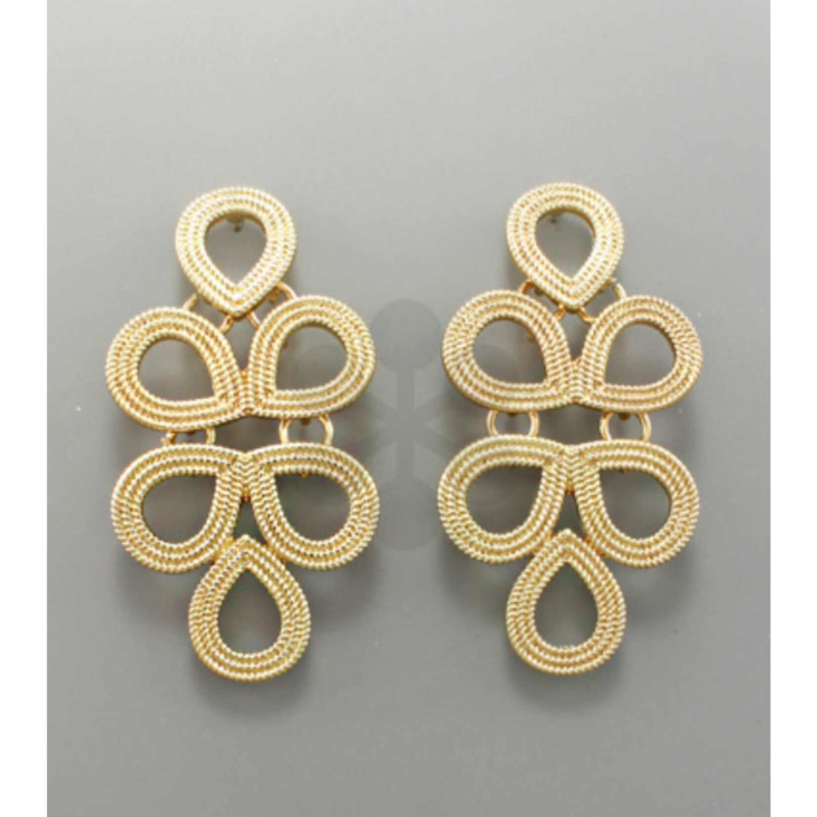 Teardrop Chandelier Earrings-Gold