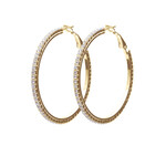 45mm CZ Pave Hoops-Gold