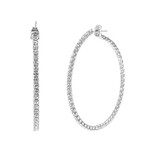 Memory Wire CZ Hoops-Silver