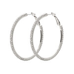 Memory Wire 50mm CZ Hoops-Silver