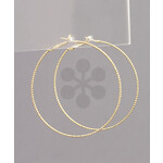 50mm Textured Hoops-Gold