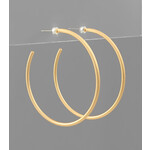 Matte Gold Hoops-Small
