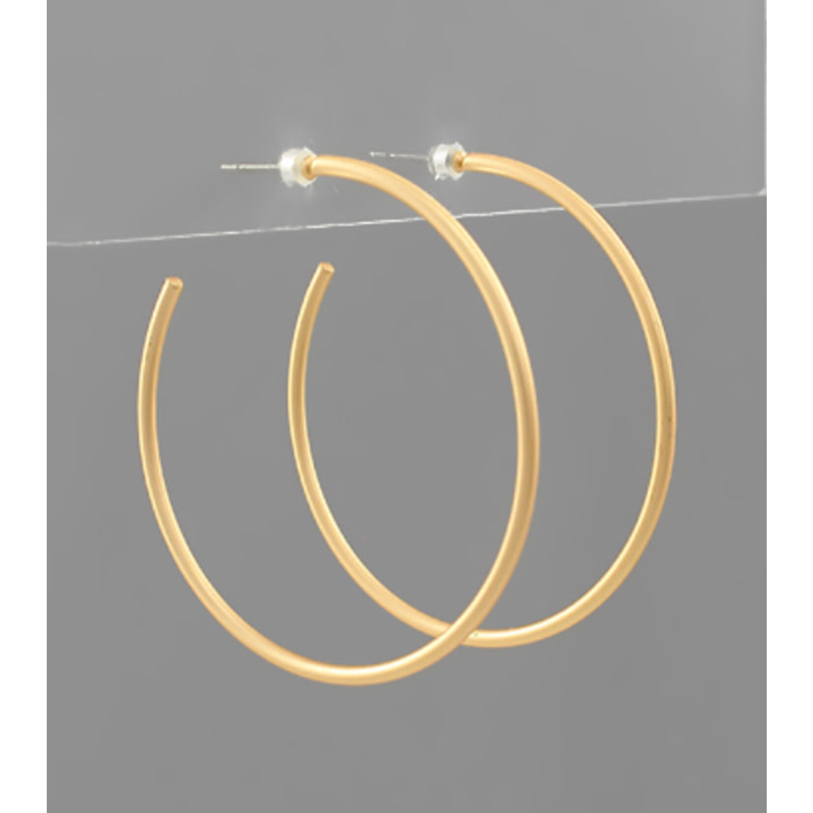 Matte Gold Hoops-Small