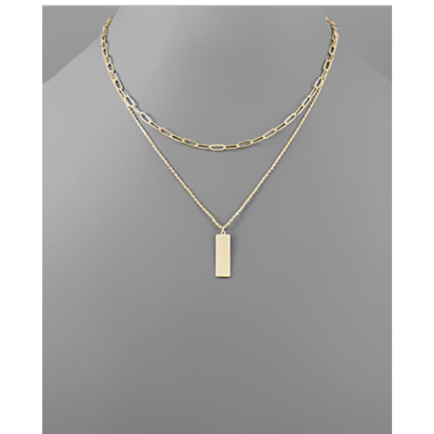 2 Layer Bar Necklace