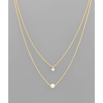 Pearl & CZ Layer Necklace