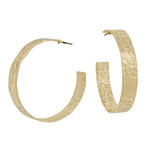 Gold Textured 1.75in Hoops