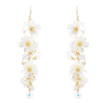 Pearl, Flower & CZ Earrings