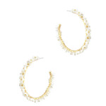 Pearlized Flower Hoops