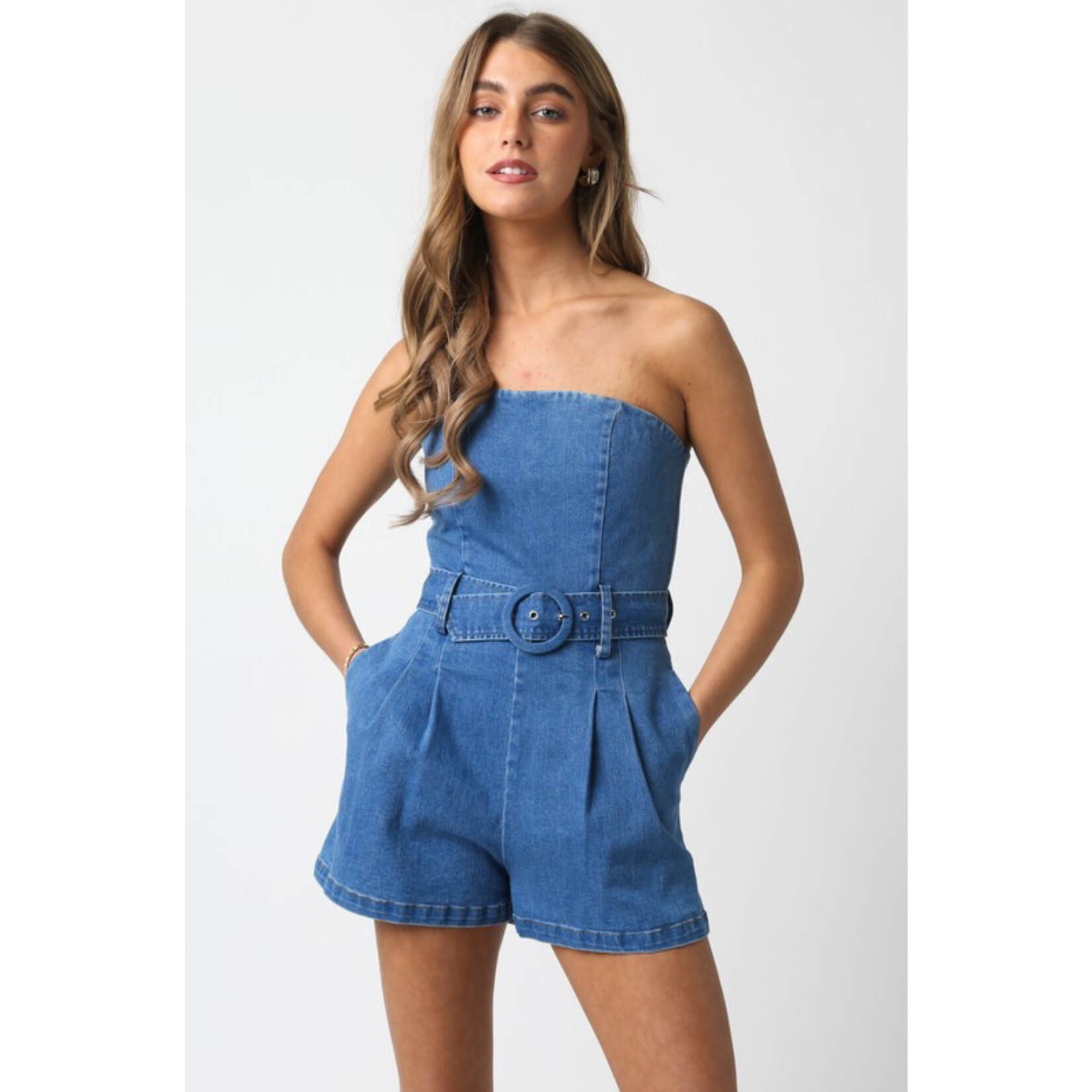 The Harlow Denim Romper