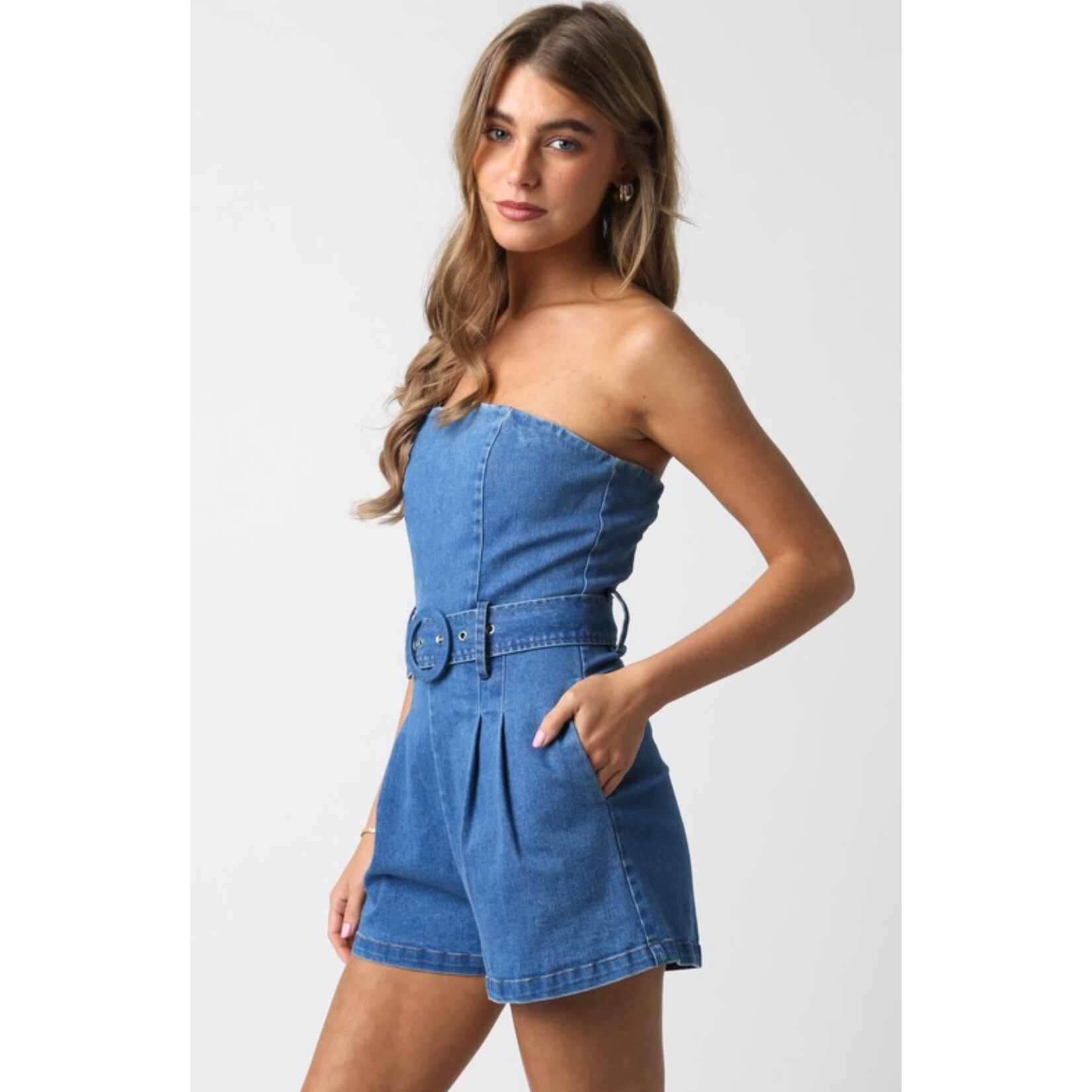 The Harlow Denim Romper
