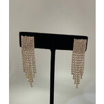 Square Top Tassel Earrings-Gold