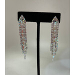 Triangle top AB Tassel Earrings