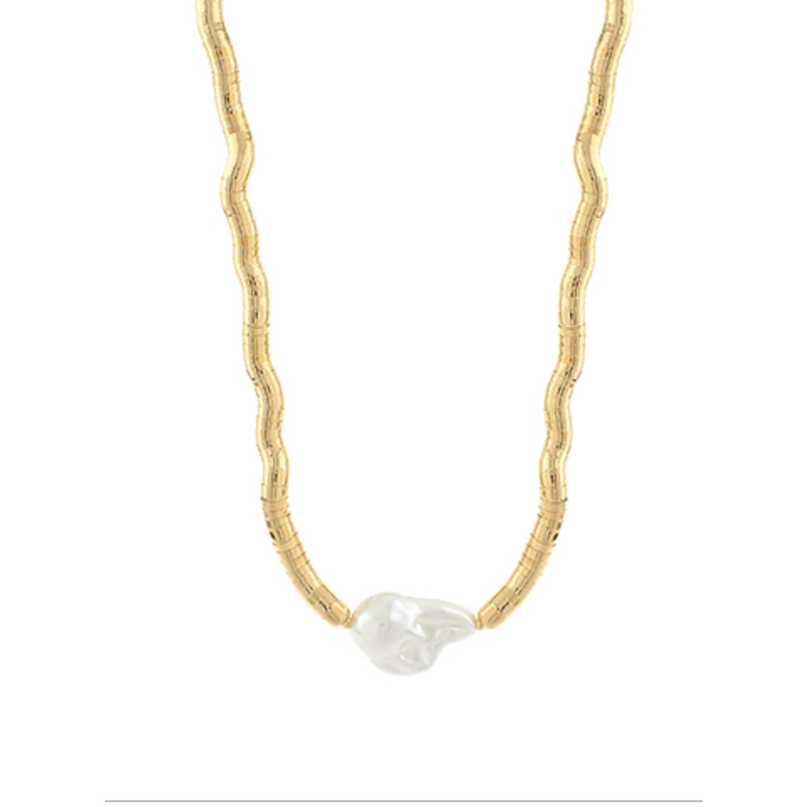 Snake Chain With Baroque Pearl