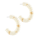 Flat Pearl Bead Hoops