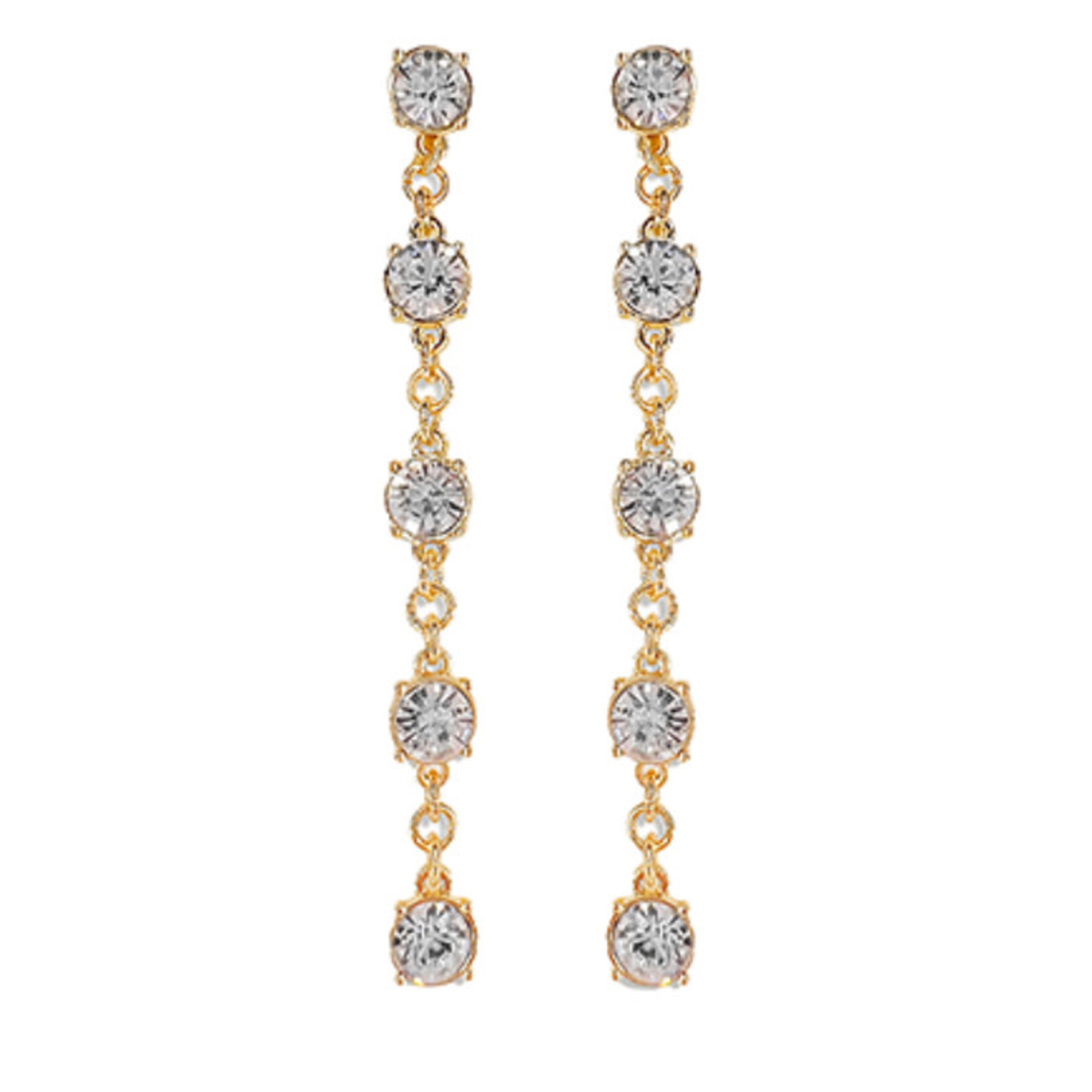 CZ Chain Drop Earrings
