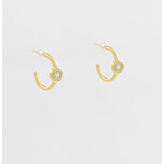 CZ Solitaire Hoops-Small