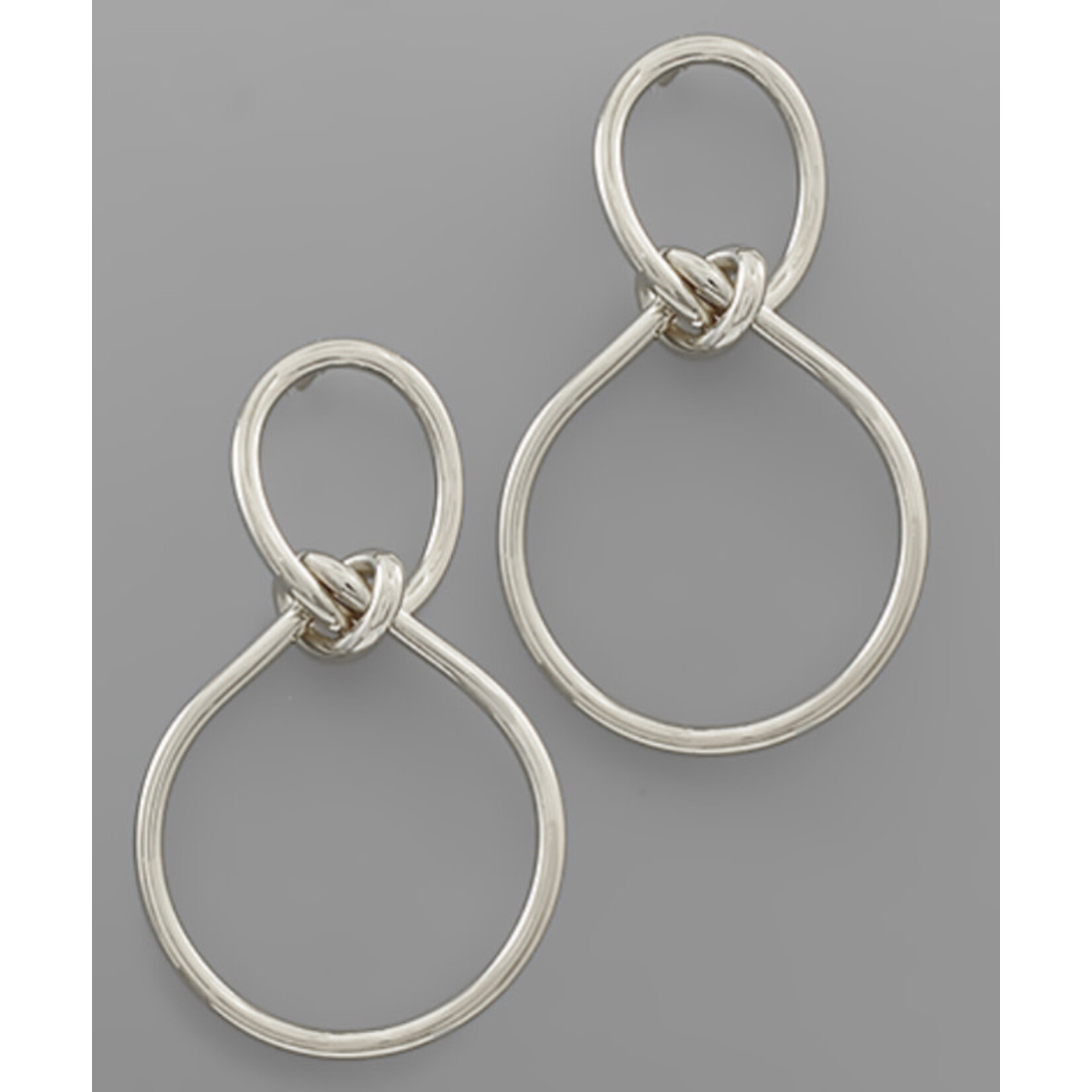 Love Knot Earrings - Silver