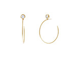 Gold Layer Hoops with CZ