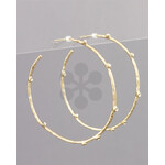CZ Point Hoops - Gold