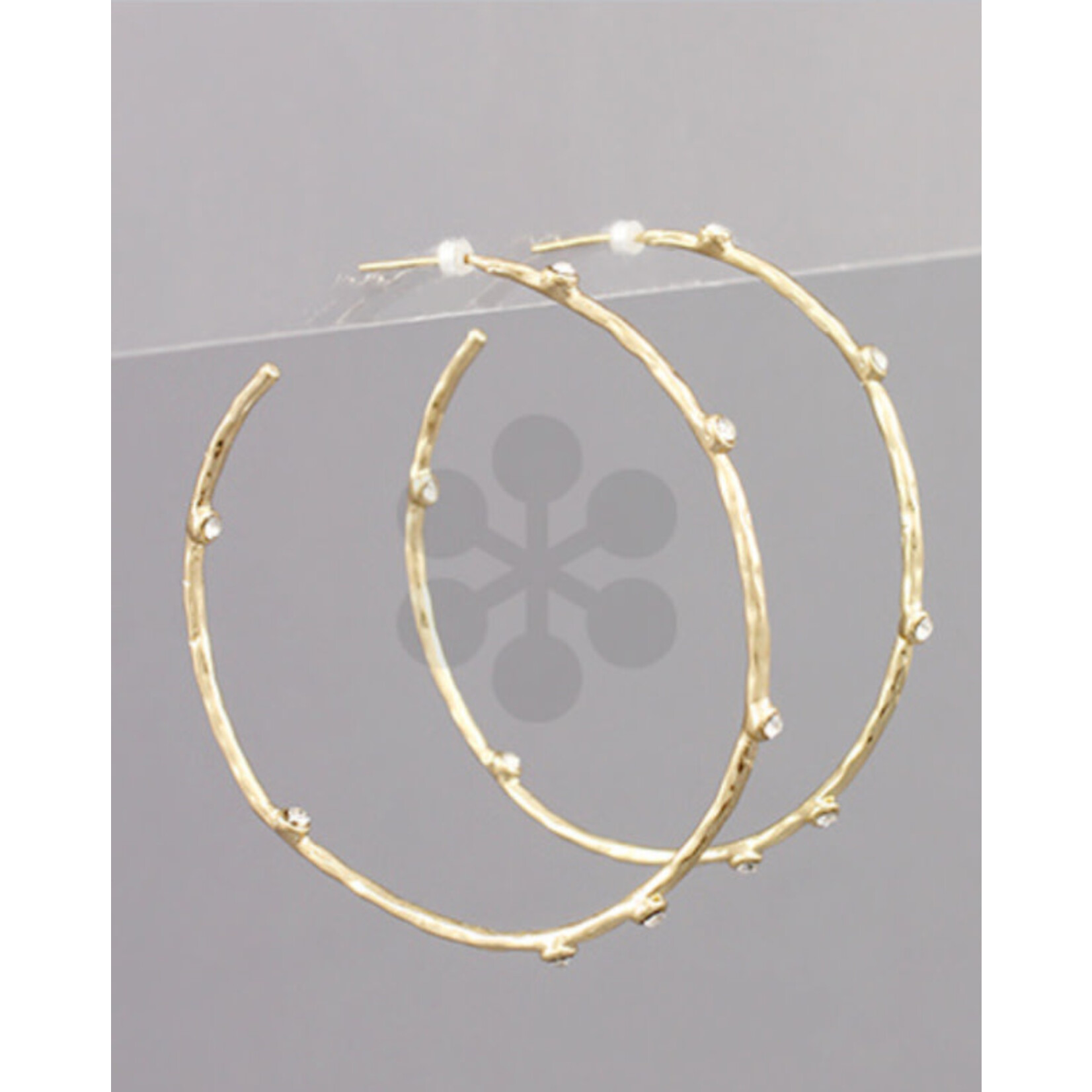 CZ Point Hoops - Gold