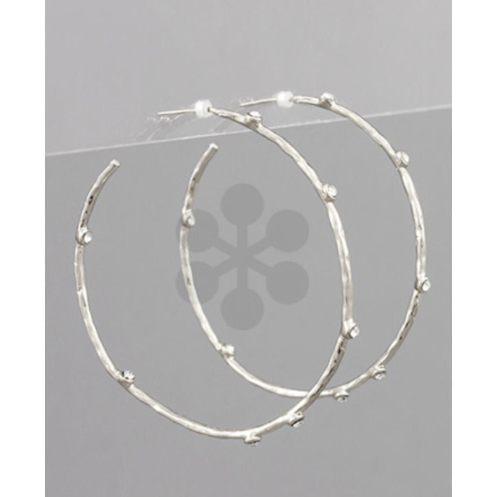 CZ Point Hoops -Silver