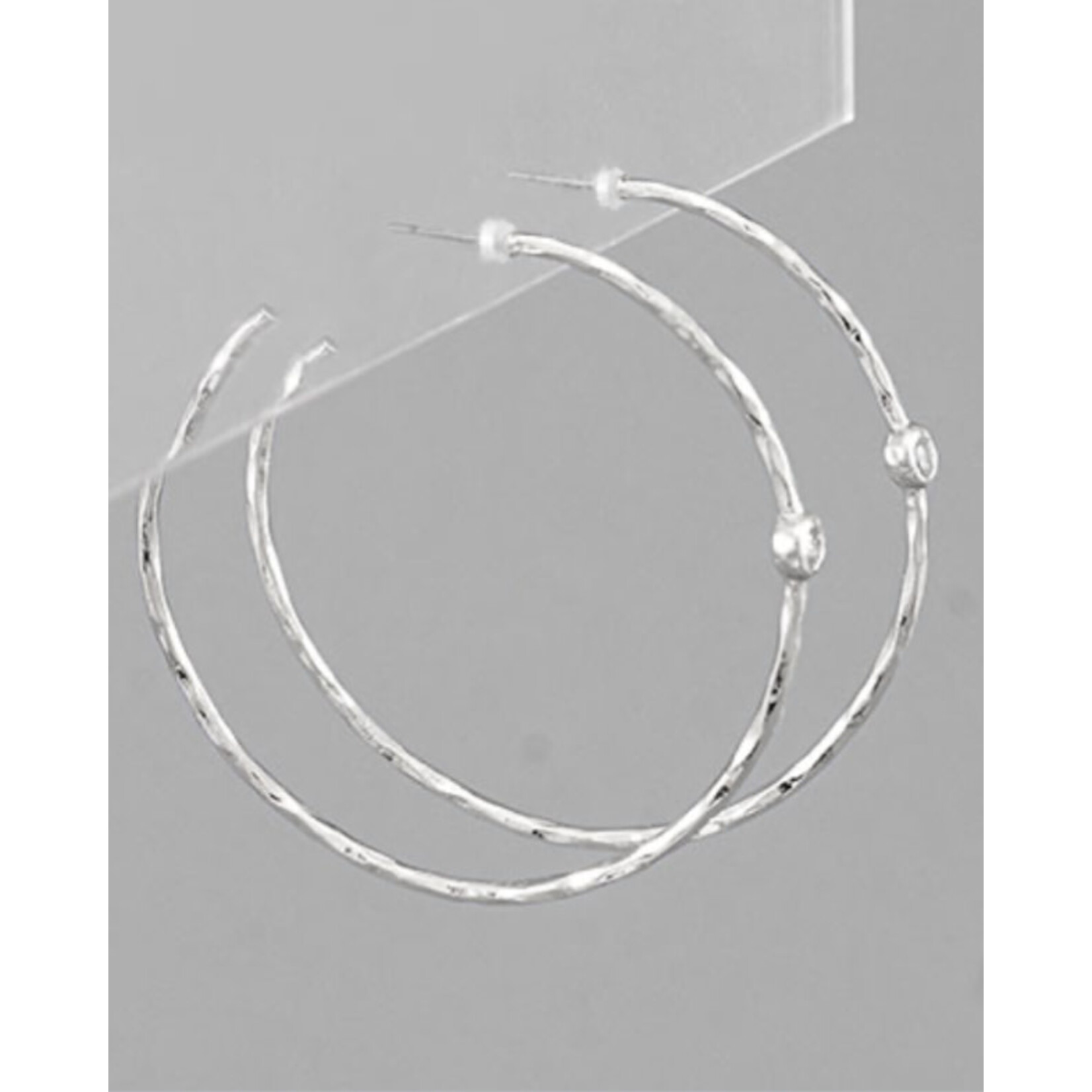 Silver CZ Hoops