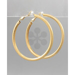 Tube Hoops - Worn Gold