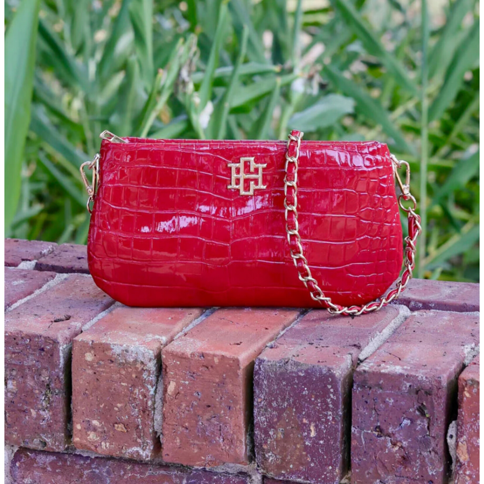 Caroline Hill Livi Crossbody - Red Patent