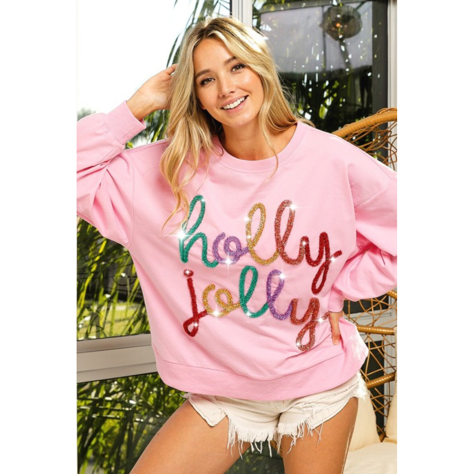 Holly Jolly Tinsel Sweatshirt