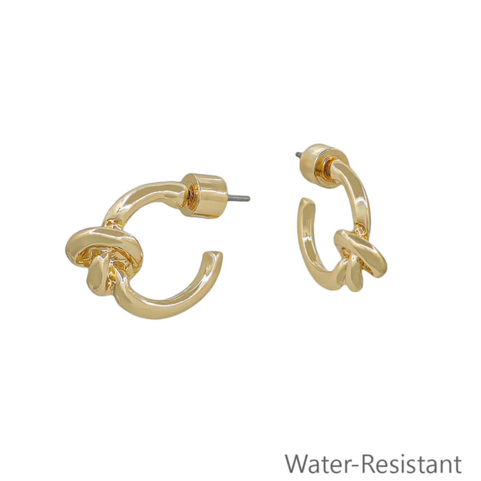 Gold Knot Hoops-WATERPROOF