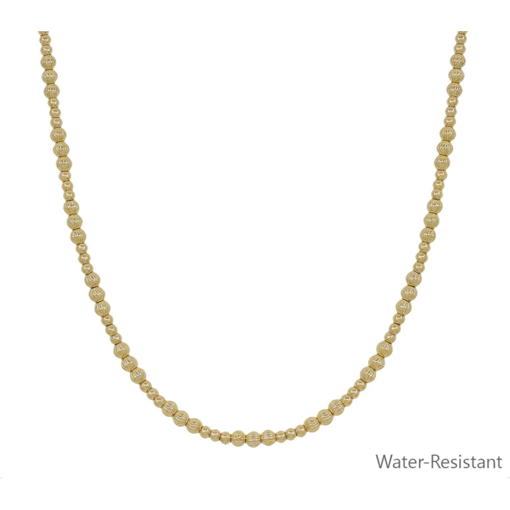 Gold Ball Necklace-WATERPROOF