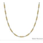 Gold and Silver Ball Necklace-WATERPROOF