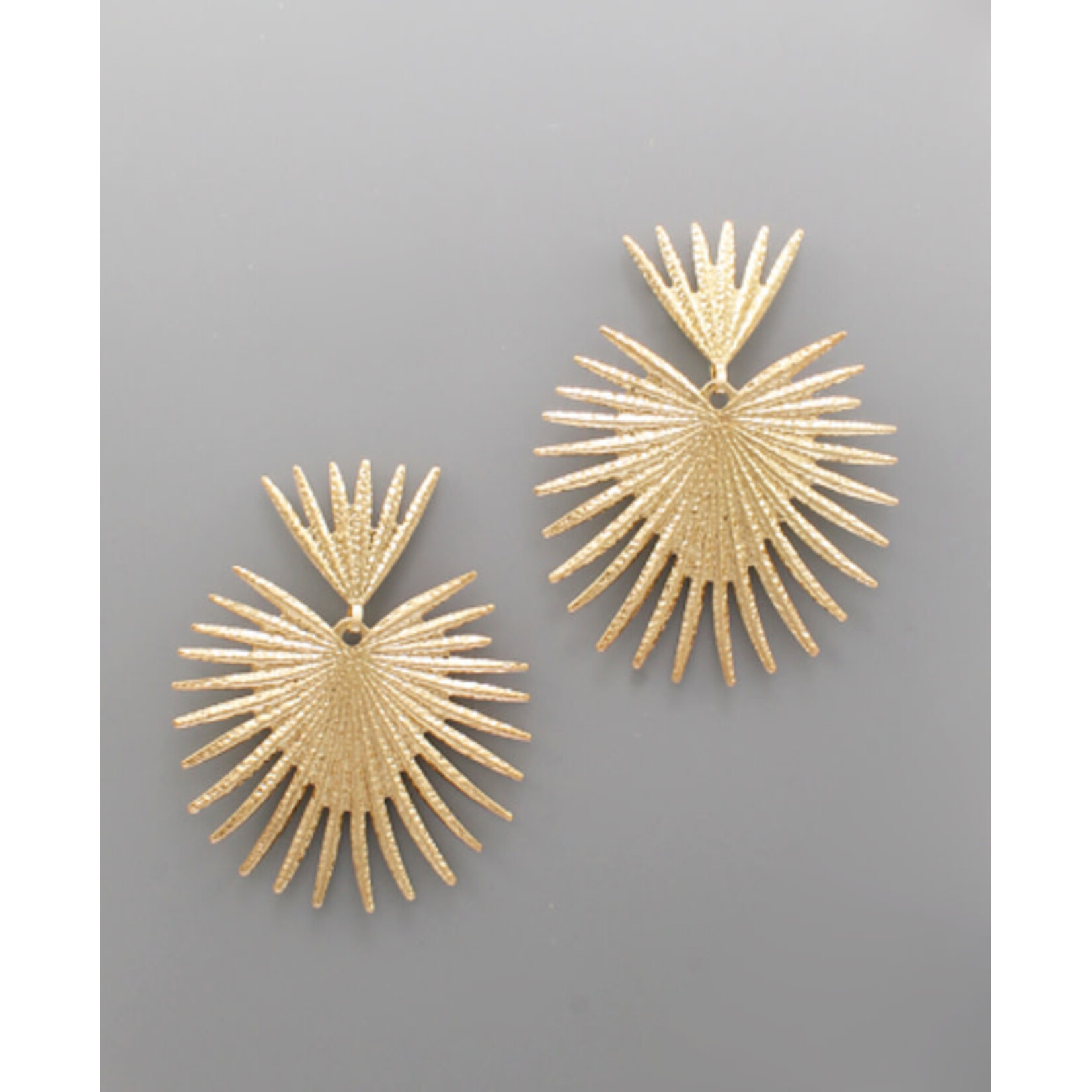 Small Starburst Earrings-Gold