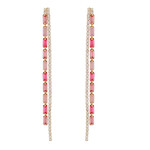Fuchsia Linear Earrings