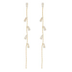 Baguette CZ Station Earrings