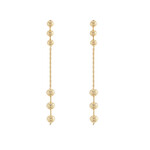 Linked Gold Ball & Chain Earrings