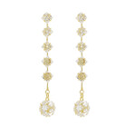 End Ball Linear CZ  Earrings