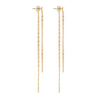 Front/Back Chain Earrings-Gold