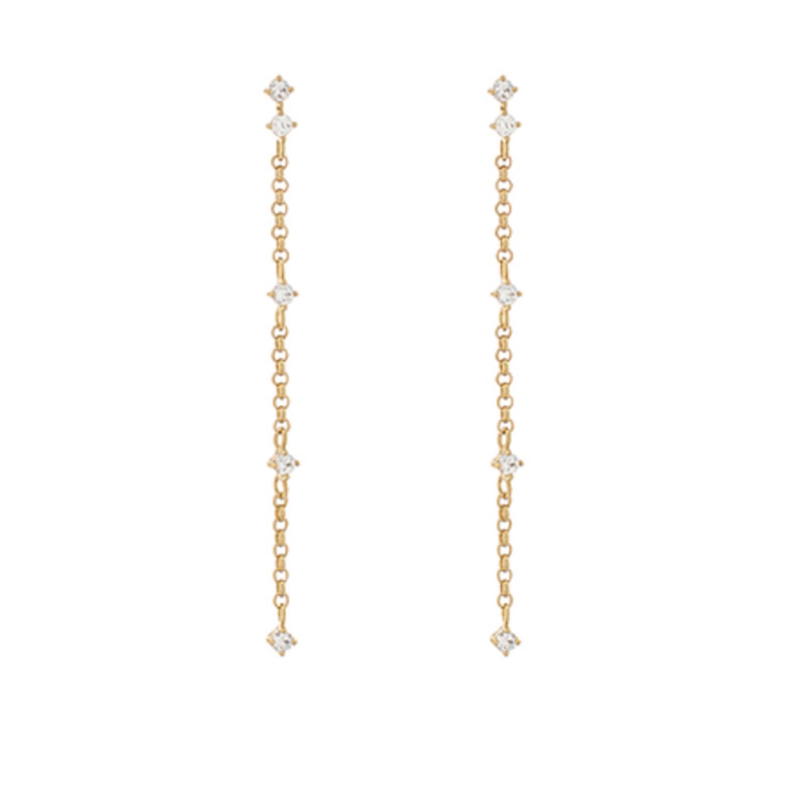 Crystal Station Drop Earrings