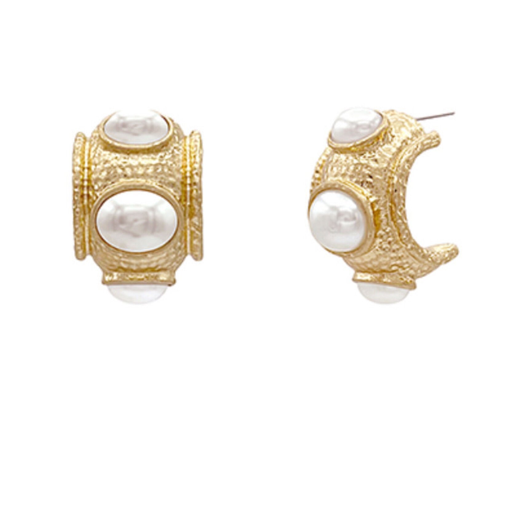 Bold Pearl Hoops