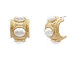 Small Pearl Hoops
