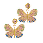 Pave Butterfly Earrings