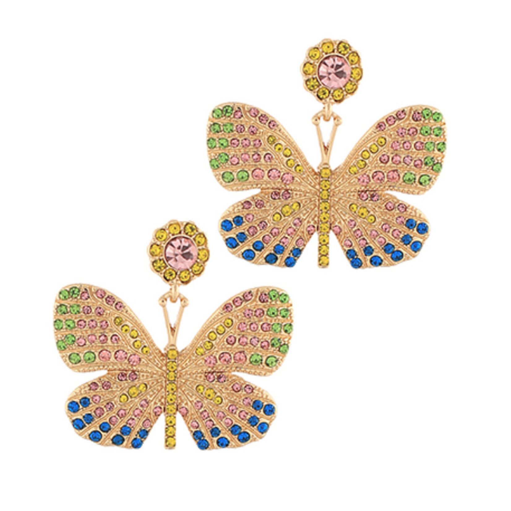 Pave Butterfly Earrings