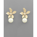 Flower & Pearl Dangle Earrings