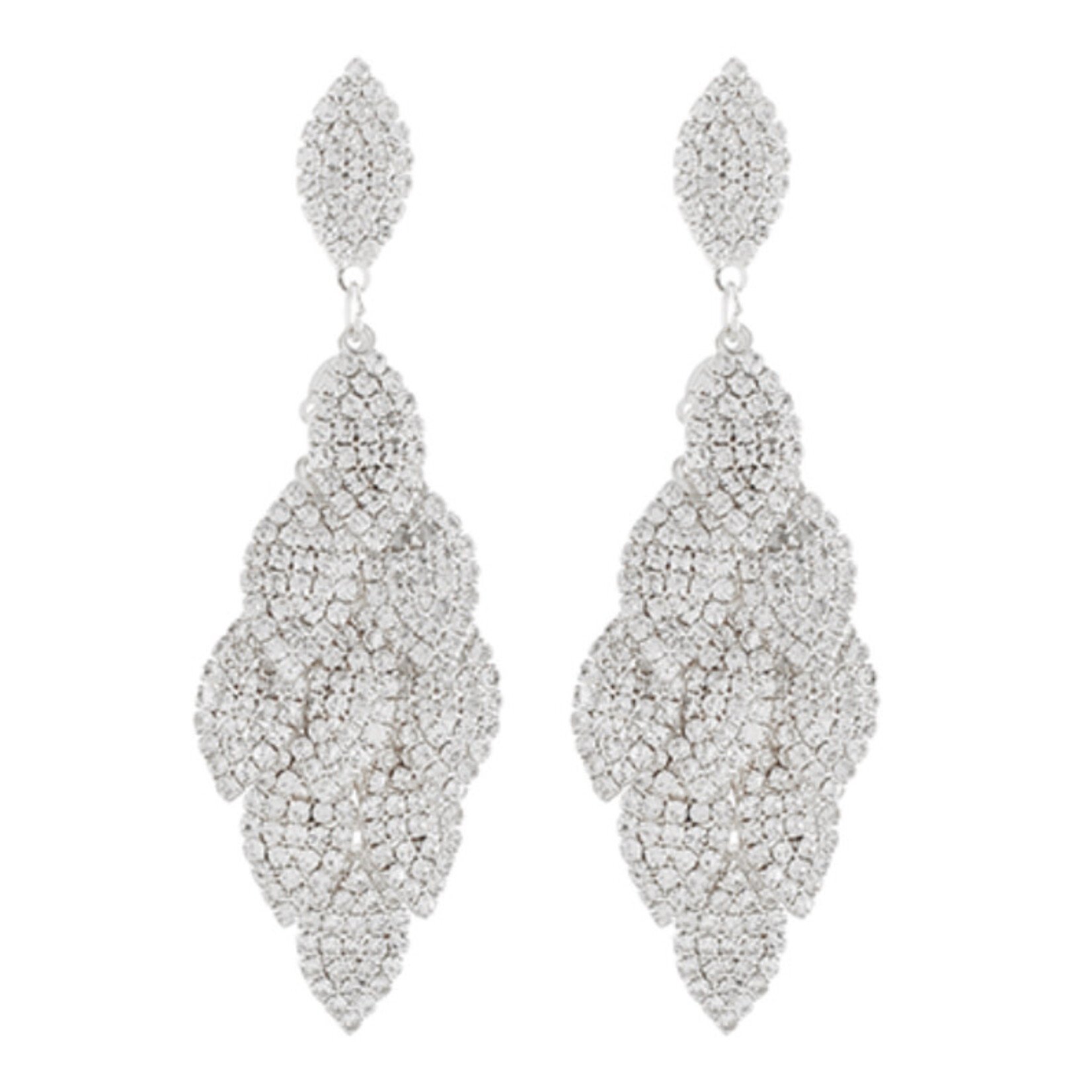 Golden Stella Marquise Cascade Rhinestone Earrings